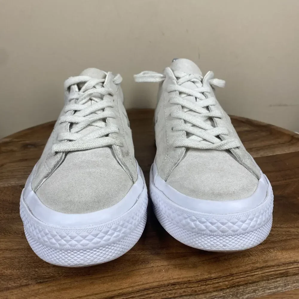 Converse One Star Suede Womens White Cream Size 7.5 Low Top Shoes